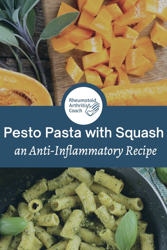 Pesto Pasta with Squash Recipe | Rheumatoid Arthritis Coach